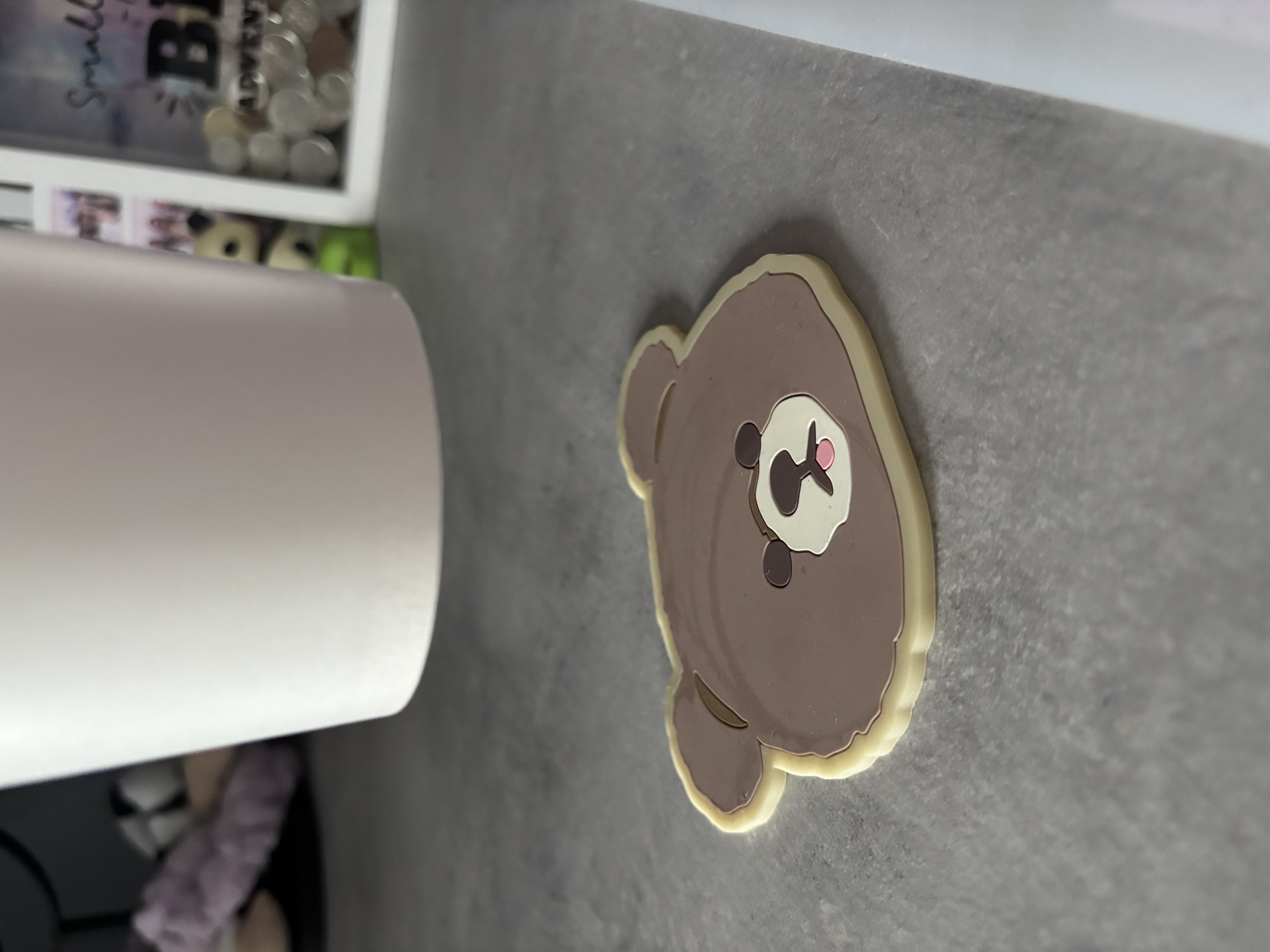 Object-interaction with a cup placed down on a coaster. The bulb lights up when the cup is placed down.