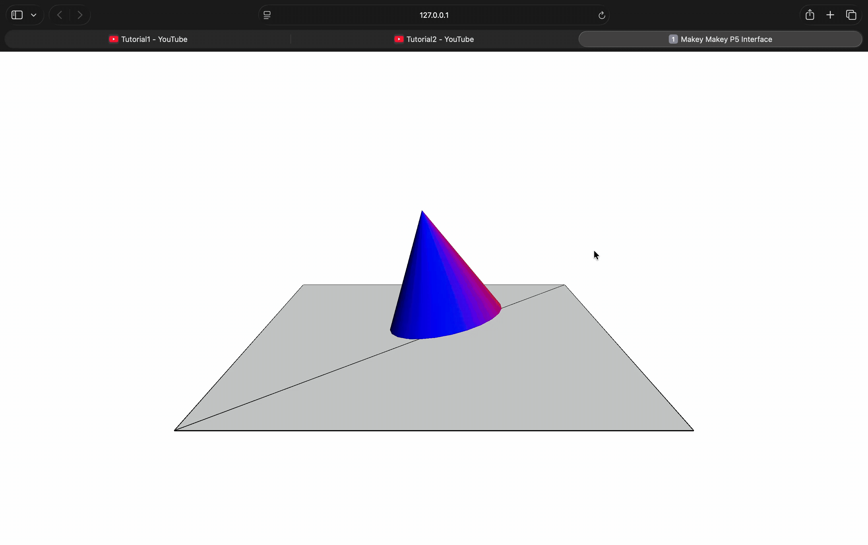 Changing the donut shape to a cone, experimenting with different shapes in the given code.