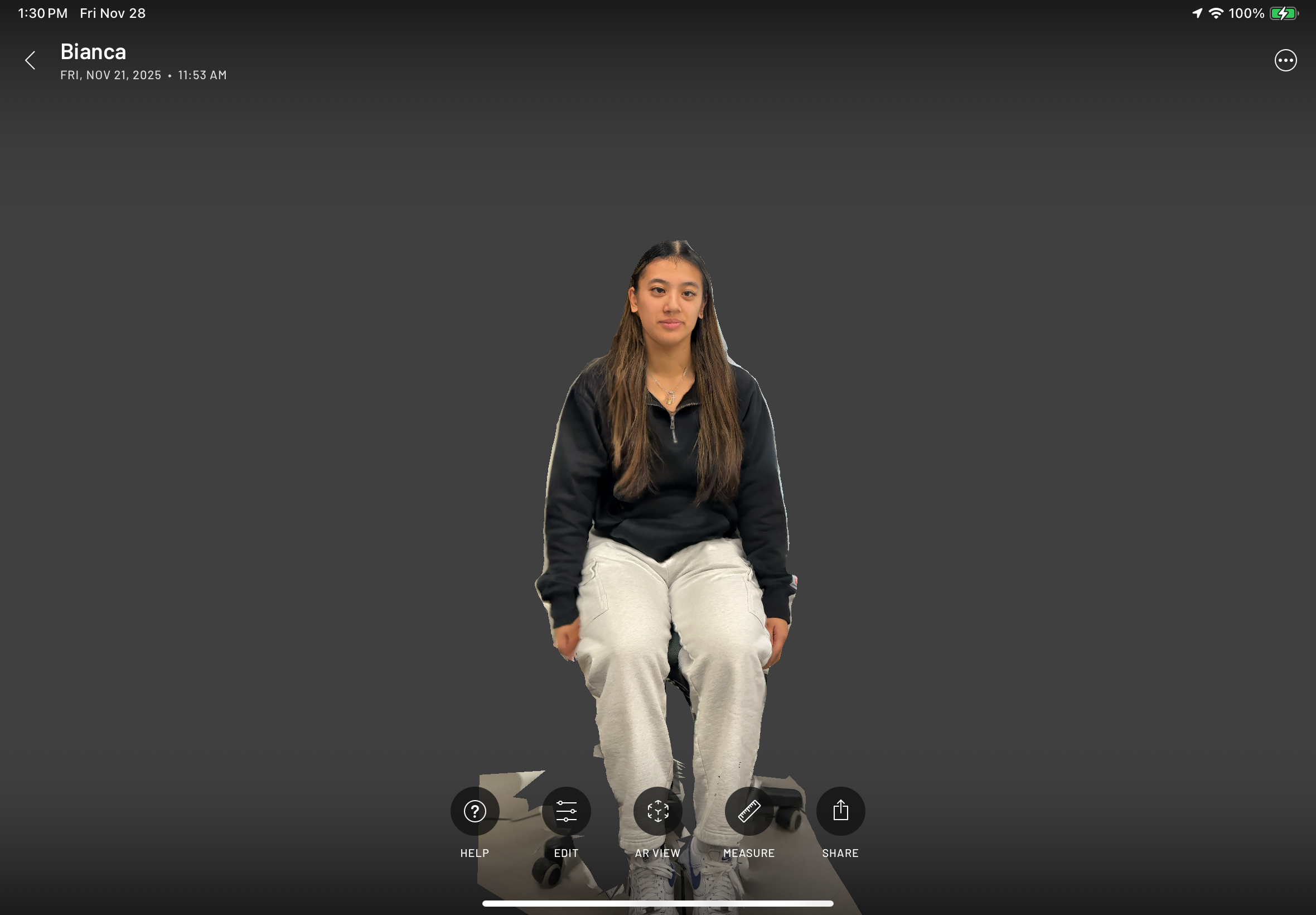 Tested scanning full body with Scaniverse.